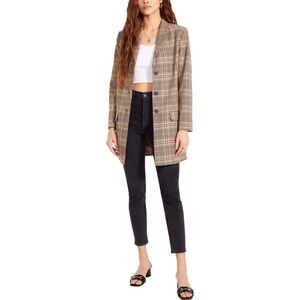 BB Dakota Brown plaid Blazer small